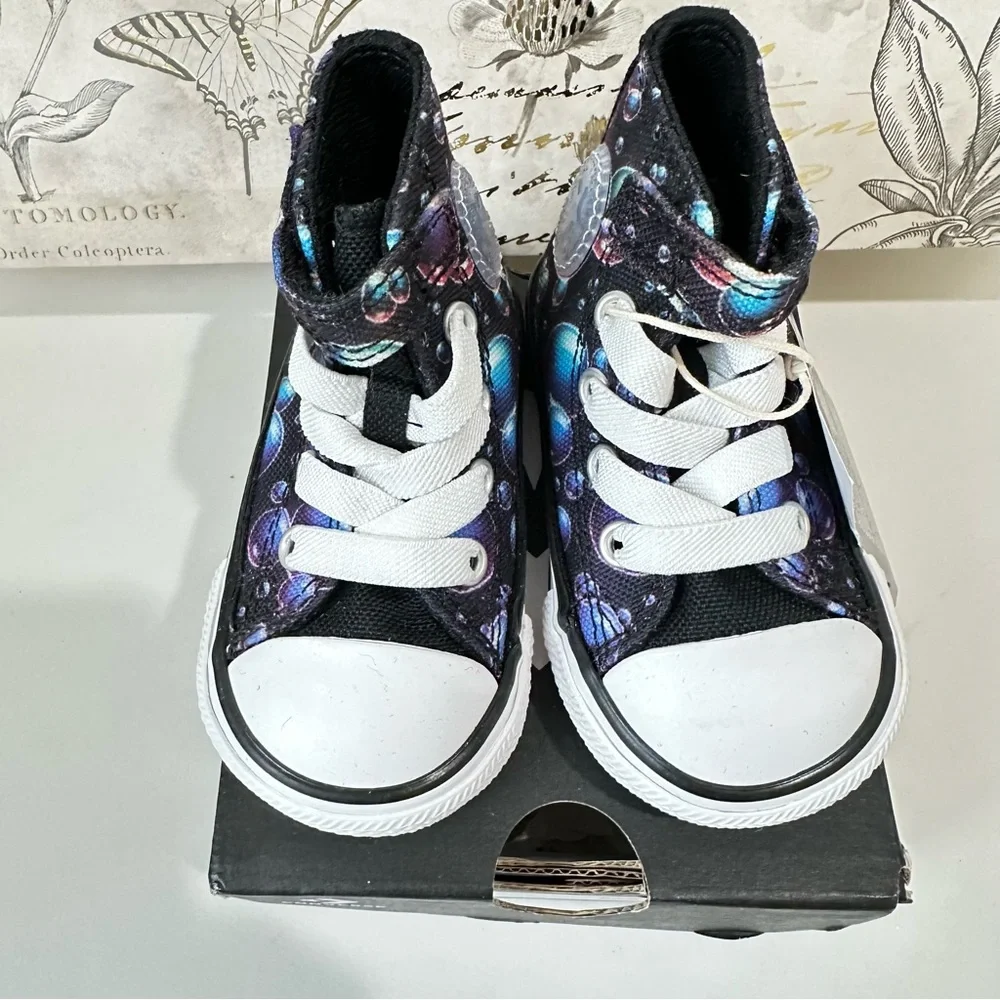 Converse Chuck Taylor All Star Hi Sneaker 1V Bubbles Black (INFANT SIZE: 3 US)